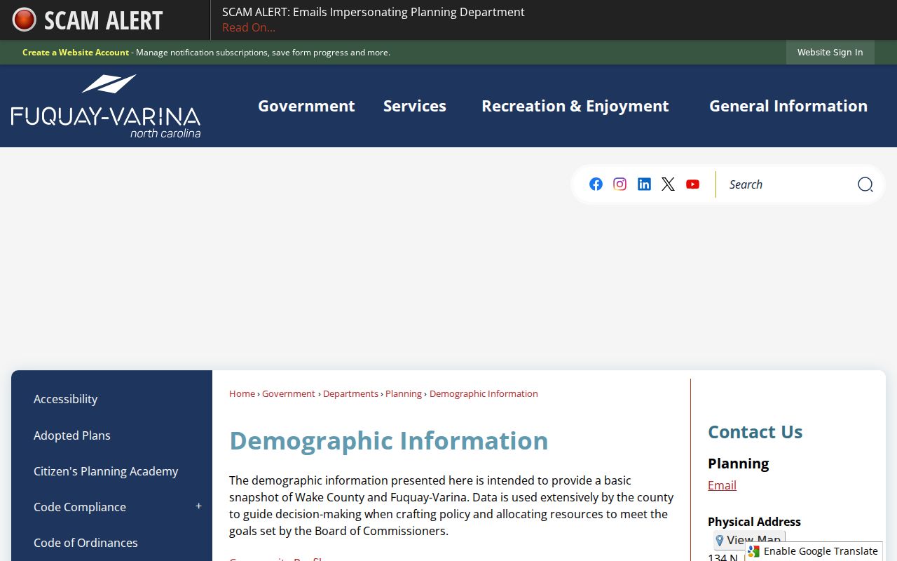 Fuquay-Varina ZIP code directory town demographic context
